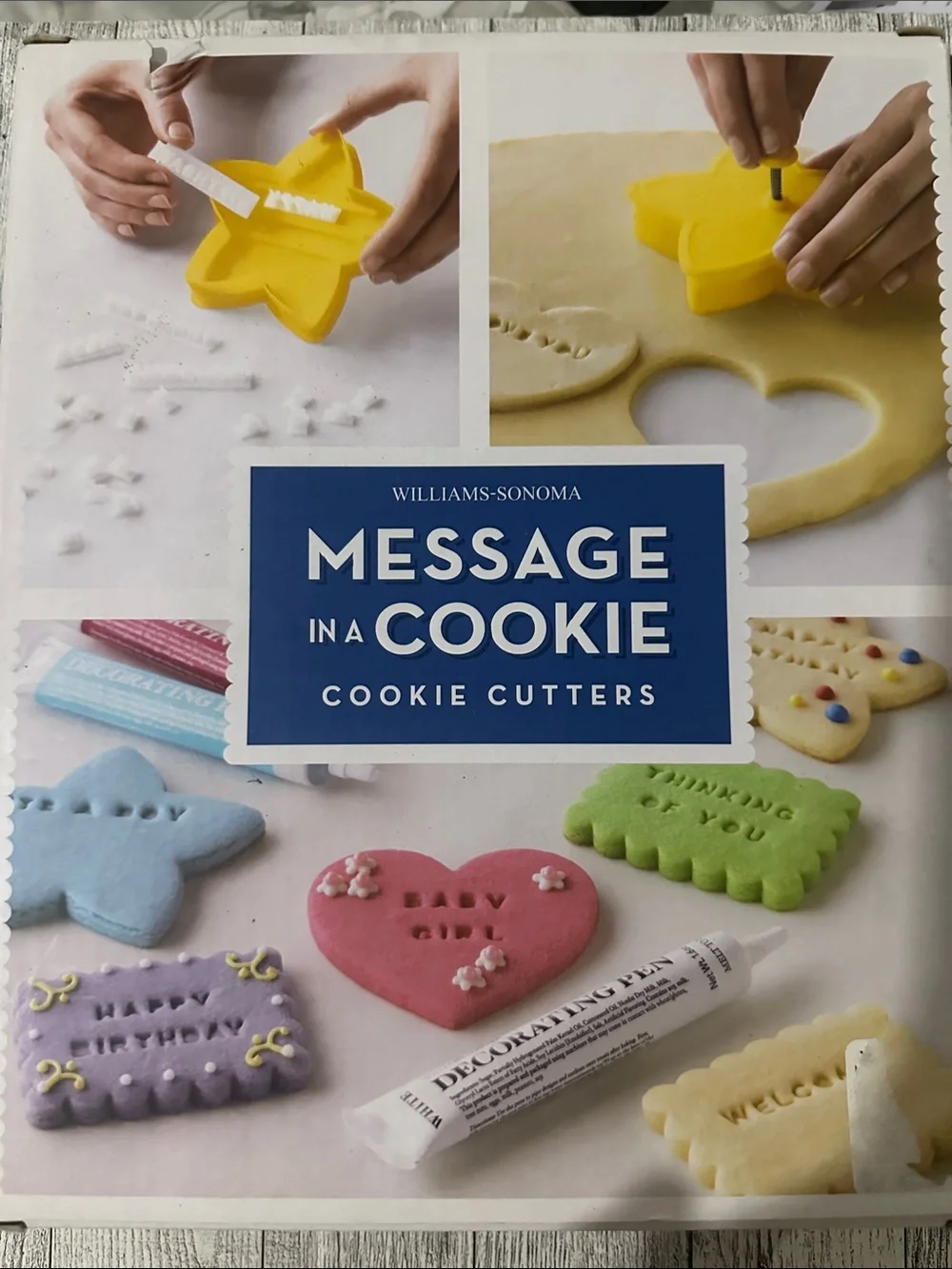 Williams-Sonoma Message in a Cookie Cookie Cutters - assorted pastel colors